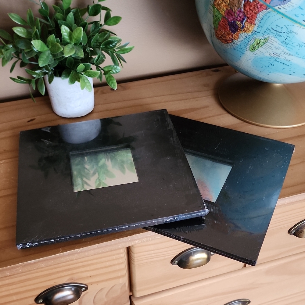 2 IKEA MALMA Dark Brown Square Mirror